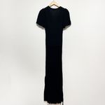NEW Ba&sh Avana Knitted Stretch Robe Short Sleeve Sweater Maxi Dress Black XS Photo 3