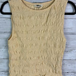 Madewell  Boatneck Smocked Tank Top Yellow Size Small Photo 0
