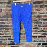 Tuff Athletics  Blue Static Cropped Ankle Leggings Women's Size XL Photo 3