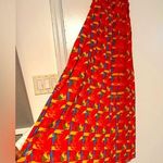 Vintage Red Tropical Print Lace Photo 0