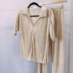 One Loved Babe Champagne Plisse Set Size L Photo 1