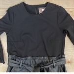 Black Dress by Spense with Faux Leather Skirt Size Small Photo 7
