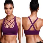 Victoria's Secret NWT Sport Crisscross Cage Front Sports Bra Purple Medium Photo 10