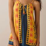 Farm Rio Sunshine Tie Neck Layered Romper, Size L Photo 3