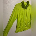 Tangerine  Neon Green Mock Neck Full Zip Jacket Photo 2