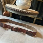 Fossil  Genuine Brown Leather Patchwork Belt BT2844-200 Size Large Photo 1