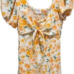 Sienna Sky  Floral Off-Shoulder Tie Front Dress – Size Small Photo 0