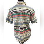 Cabin creek Vintage Patchwork Embroidered Eclectic Preppy Country Club Gold Top Photo 4