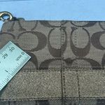 Coach  Wristlet Small Brown and Gold Jacquard‎ Fabric Soho Coin Purse Card Holder Photo 3