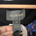 Zac Posen  Asymmeterical Abstract Floral Faux Wrap Silk Dress Size 0 NWT Photo 3