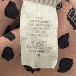 White Birch Top Womens S Pink Tiered Ruffle Long Sleeve Animal Print Boho Indie Photo 6