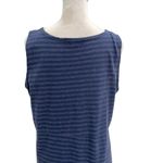 Cut Loose Linen Blend Stripe Sleeveless Dress Lagenlook Blue size Medium Photo 5