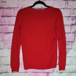 Talbots  VALENTINE'S DAY RED JE' TAIME HEART 3D FLOWER BEAD ACCENTS SWEATER XS Photo 1