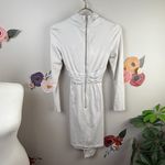 Tiger Mist  Grey Abstract Cross Cut Mini Dress - Size - Small Photo 3