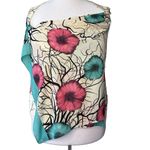 Kapray Woman Head Wrap Scarf 68" X 23" LARGE Poppies Floral Washable‎ Green Photo 0