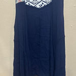 Umgee USA Aztec Tribal Print Sleeveless Vest Top Cover Up Size S‎ Small Blue Photo 0