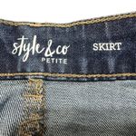 Style & Co Style‎ & Co. Denim Mid Wash Jean Skirt Size 10P Photo 4