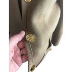 Blarney Woollen Mills Wool Blazer Coat Cardigan Sweater Size 14 Camel Regal Brown Photo 6