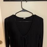 Garage Black Long Sleeve Crop Top Corset Photo 2
