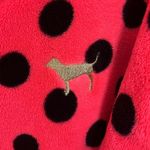 Victoria's Secret PINK polka dot robe. Hot pink with black dots M/L Photo 2