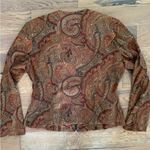 Positive Attitude Brown Floral Long Sleeve Zip Jacket Size Large Photo 1