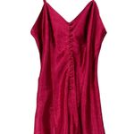 Cacique Vintage  Red Lingerie Satin Romper Sz M Photo 0