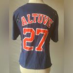 Nike Women's Houston Astros Jose Altuve Distressed Blue Tee Size S Photo 4