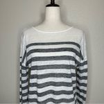 Michael Stars NWOT 100% Linen Striped Long Sleeves Top Photo 2