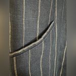 Betsey Johnson Vintage 90’s  Black Linen Striped Blazer Jacket size Small Photo 10