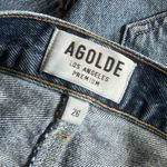 AGOLDE ‘Quinn’ high rise Distressed denim mini skirt size 26 Photo 5