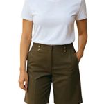Milly of New York Dark Olive Women's Bermudas Shorts 6 Green Photo 0