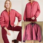 Anthropologie Vicenta Quilted Bomber Jacket Rose Lightweight Women's size XS Photo 1