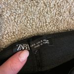 ZARA Black Ribbed Leggings With Zip Up Hem Small Photo 4