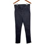 Boohoo  High Rise Pull‎ on Jeans Stretch Side Panel Black Washed Size 8 Photo 3