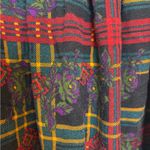 Vintage Lee David Floral Plaid Midi Skirt Holiday Tartan Dark Academia 14 Red Photo 7