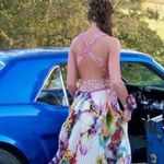 Jovani | Pink and Yellow Ruched Pleated Maxi Gown 0 Silk Gown Photo 7