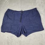 Cato  Women's Shorts Linen Blend Navy Blue Plus Size 22W - 24W Photo 1