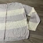 Free People Lavender Purple White Stripe Thin Sweater; XS Photo 1