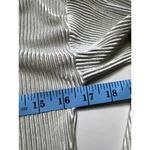 VTG Itzy Open Cardigan Shimmery Silver Ribbed Y2K Coquette Layering Top Womens Photo 7