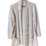 J.Jill Neutral Tan Notched Collared Knit Sweater Cardigan Coat sz Large Photo 0