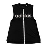 Adidas  Black Sleeveless Tank with White Logo Graphic Size Small Photo 7