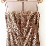 Tadashi Shoji  Bronze Sleeveless Sequin Cocktail Dress Size 4 Photo 1