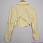 Free People NEW 100% Linen Crossover Back Bennie Crop Blazer, S Photo 6
