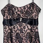 Jump Apparel size 5/6 junior black prom dress black lace overlay lace tie back Photo 1