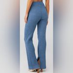 4th & Reckless LIRIA KNIT TROUSER, split hem, slate blue Pants, size XS Photo 1