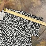 Maggie Barnes Stretch Zebra Leopard Short Sleeve Cardigan with Built in Top Photo 4