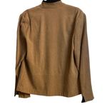 JM Collection Womens Collared Jacket Long Sleeves Tan Faux Suede Sz10 Sku 2151 Photo 4