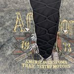 Affliction Afflicition women's medium long sleeve acid wash shirt gray black cutout mesh y2 Photo 3