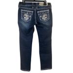 Rock Revival Easy Crop Jeans Women's Size 26 30x26 Boris Embroidered Distressed Photo 1