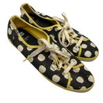 Keds Kate Spade X  Black White & Yellow Apple Print Lace Up Flats Sneakers 8.5 Photo 0